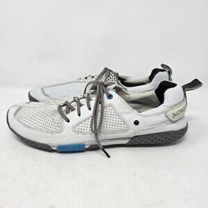 SKORA Form White Perforated Leather Minimalist Running Shoes Men's 12 Goatskin